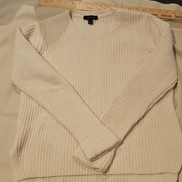 Ann Taylor Sweaters - Ann Taylor Alpaca Merino Wool Blend Cream Knit Sweater Womans Medium